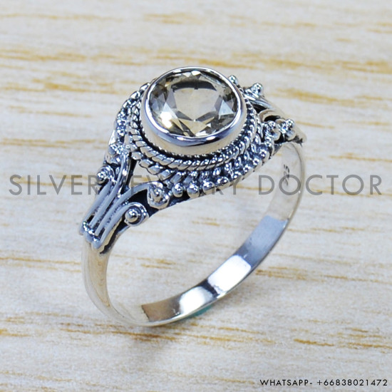 Citrine 925 Sterling Silver Ring (SJWR-904) Citrine 925 Sterling Silver Ring (SJWR-904)