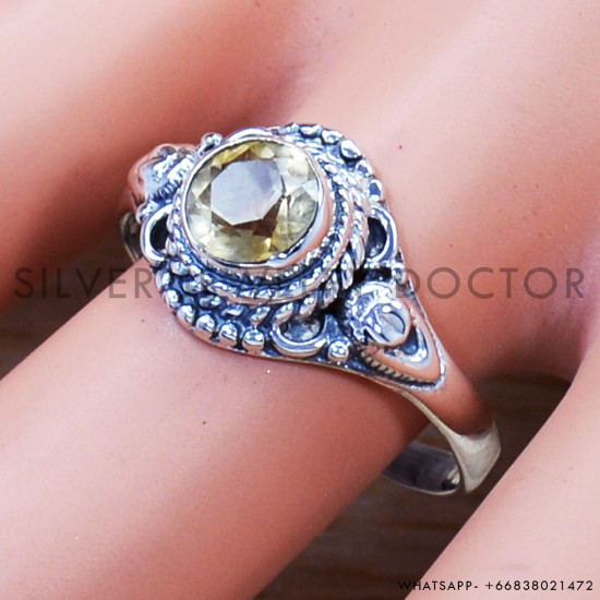 Citrine 925 Sterling Silver Ring (SJWR-907) Citrine 925 Sterling Silver Ring (SJWR-907)