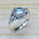 Amazing Look Jewelry 925 Sterling Silver Blue Topaz Gemstone Ring SJWR-912