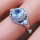 Amazing Look Jewelry 925 Sterling Silver Blue Topaz Gemstone Ring SJWR-912