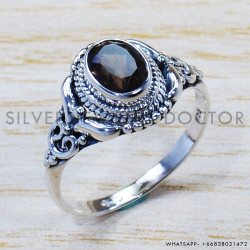 Smoky Quartz 925 Sterling Silver Ring (SJWR-916) Smoky Quartz 925 Sterling Silver Ring (SJWR-916)