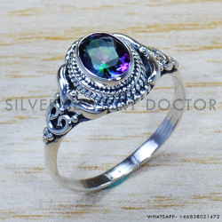 Mystic Topaz 925 Sterling Silver Ring (SJWR-919) Mystic Topaz 925 Sterling Silver Ring (SJWR-919)