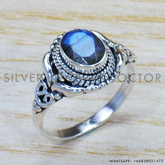 Labradorite 925 Sterling Silver Ring (SJWR-920) Labradorite 925 Sterling Silver Ring (SJWR-920)
