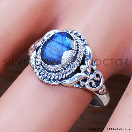 Labradorite 925 Sterling Silver Ring (SJWR-920) Labradorite 925 Sterling Silver Ring (SJWR-920)