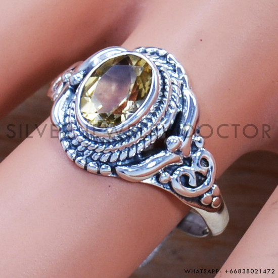 Citrine 925 Sterling Silver Ring (SJWR-922) Citrine 925 Sterling Silver Ring (SJWR-922)