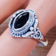 Black Onyx Gemstone 925 Sterling Silver Wholesale Price Jewelry Ring SJWR-928
