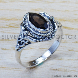 Smoky Quartz 925 Sterling Silver Ring (SJWR-929) Smoky Quartz 925 Sterling Silver Ring (SJWR-929)