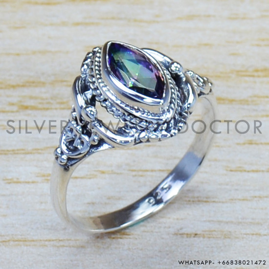 Mystic Topaz 925 Sterling Silver Ring (SJWR-931) Mystic Topaz 925 Sterling Silver Ring (SJWR-931)