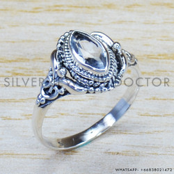 Blue Topaz 925 Sterling Silver Ring (SJWR-934)