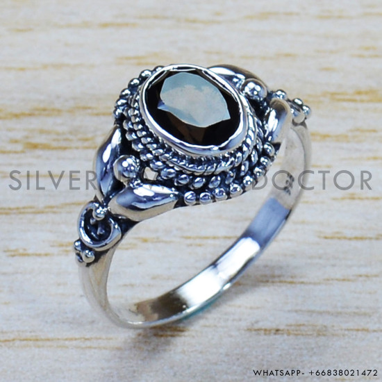 Smoky Quartz 925 Sterling Silver Ring (SJWR-944) Smoky Quartz 925 Sterling Silver Ring (SJWR-944)