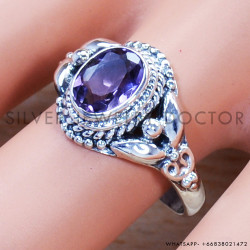 Amethyst 925 Sterling Silver Ring (SJWR-948)