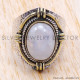 Rainbow Moonstone 925 Sterling Silver Ring (SJWR-95) Rainbow Moonstone 925 Sterling Silver Ring (SJWR-95)