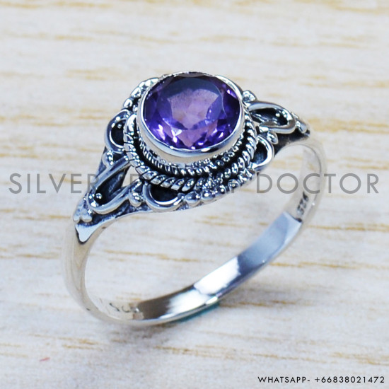 Amethyst 925 Sterling Silver Ring (SJWR-954) Amethyst 925 Sterling Silver Ring (SJWR-954)