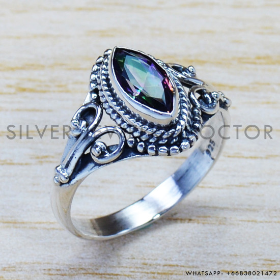 Mystic Topaz 925 Sterling Silver Ring (SJWR-963) Mystic Topaz 925 Sterling Silver Ring (SJWR-963)