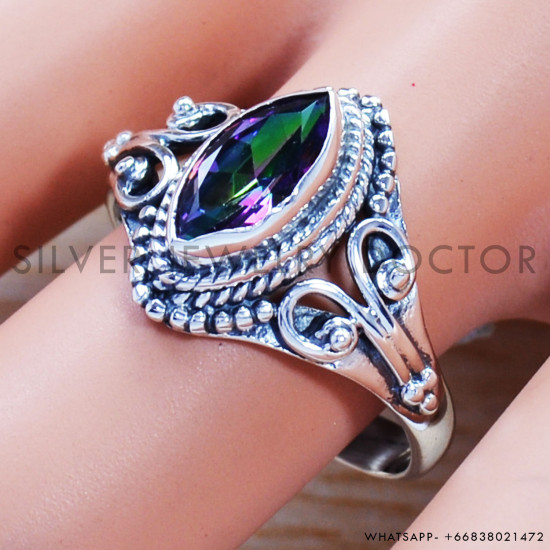 Mystic Topaz 925 Sterling Silver Ring (SJWR-963) Mystic Topaz 925 Sterling Silver Ring (SJWR-963)