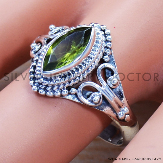 Peridot 925 Sterling Silver Ring (SJWR-965) Peridot 925 Sterling Silver Ring (SJWR-965)