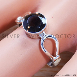 Smoky Quartz 925 Sterling Silver Ring (SJWR-967)