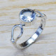 Causal Wear Jewelry Crystal Gemstone Pure 925 Sterling Silver Ring SJWR-971