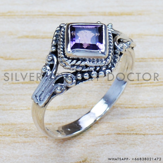 Amethyst 925 Sterling Silver Ring (SJWR-980) Amethyst 925 Sterling Silver Ring (SJWR-980)