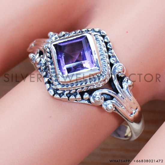 Amethyst 925 Sterling Silver Ring (SJWR-980) Amethyst 925 Sterling Silver Ring (SJWR-980)