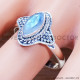 Rainbow Moonstone 925 Sterling Silver Ring (SJWR-991) Rainbow Moonstone 925 Sterling Silver Ring (SJWR-991)
