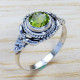 Light Weight Jewelry 925 Sterling Silver Exotic Peridot Gemstone Ring SJWR-996