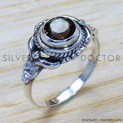 Smoky Quartz 925 Sterling Silver Ring (SJWR-998) Smoky Quartz 925 Sterling Silver Ring (SJWR-998)
