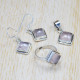 Amazing Look 925 Sterling Silver Rose Quartz Gemstone Jewelry Set SJWS-1