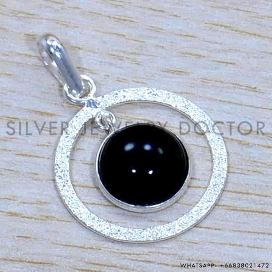 Black Onyx 925 Sterling Silver Jewelry Set (SJWS-102)