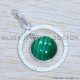 Malachite 925 Sterling Silver Jewelry Set (SJWS-104)