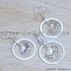 Crystal 925 Sterling Silver Jewelry Set (SJWS-105)