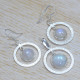 Authentic 925 Sterling Silver Rainbow Moonstone Jaipur Fashion Jewelry Set  SJWS-111