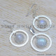 Rainbow Moonstone 925 Sterling Silver Jewelry Set (SJWS-111)