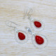Handcrafted 925 Sterling Siler Coral Gemstone Royal Jewelry Set SJWS-118