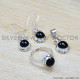 Black Onyx 925 Sterling Silver Jewelry Set (SJWS-12) Black Onyx 925 Sterling Silver Jewelry Set (SJWS-12)