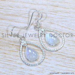 Rainbow Moonstone 925 Sterling Silver Jewelry Set (SJWS-121)