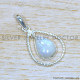 Rainbow Moonstone 925 Sterling Silver Jewelry Set (SJWS-121)