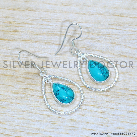 Turquoise 925 Sterling Silver Jewelry Set (SJWS-126)