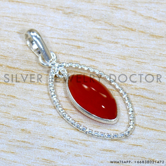 Carnelian 925 Sterling Silver Jewelry Set (SJWS-129)
