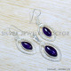 Amethyst 925 Sterling Silver Jewelry Set (SJWS-130)