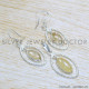 Golden Rutile 925 Sterling Silver Jewelry Set (SJWS-131)