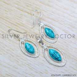 Turquoise 925 Sterling Silver Jewelry Set (SJWS-135)
