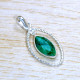 Wholesale Price 925 Sterling Silver Emerald Gemstone Royal Jewelry Set SJWS-137