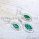 Emerald 925 Sterling Silver Jewelry Set (SJWS-137)