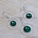Malachite 925 Sterling Silver Jewelry Set (SJWS-141)