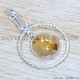 Golden Rutile 925 Sterling Silver Jewelry Set (SJWS-144)