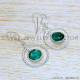 Emerald 925 Sterling Silver Jewelry Set (SJWS-147)