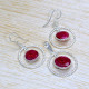 925 Sterling Silver Semi Precious Ruby Gemstone Jewelry Set SJWS-149