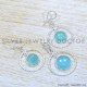 Blue Chalcedony 925 Sterling Silver Jewelry Set (SJWS-150)