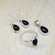 925 Sterling Silver Black Onyx Gemstone Designer Classic Jewelry Set SJWS-2